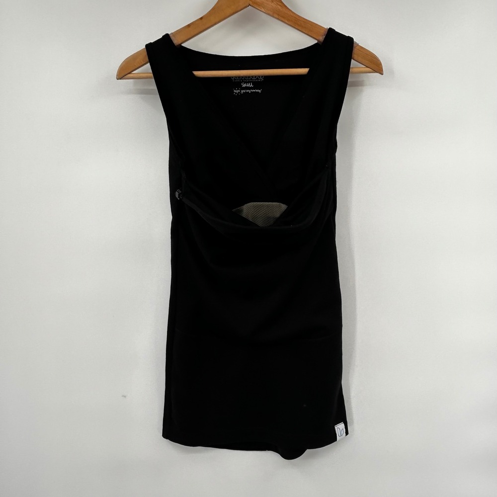 Lalabu Simple Babywearing Tank Top Black Sleeveless Nursing Carrier Small - Picture 2 of 8
